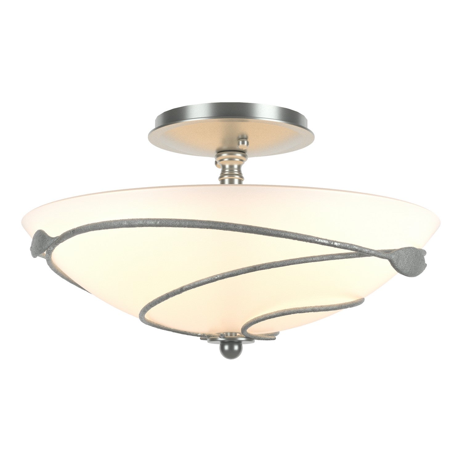 Hubbardton Forge - 126712-SKT-82-GG0048 - Two Light Semi-Flush Mount - Leaf - Vintage Platinum