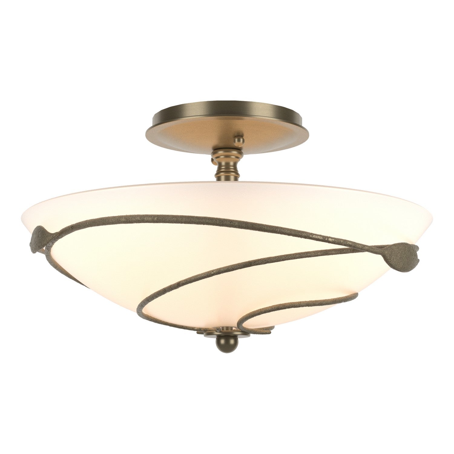 Hubbardton Forge - 126712-SKT-84-GG0048 - Two Light Semi-Flush Mount - Leaf - Soft Gold