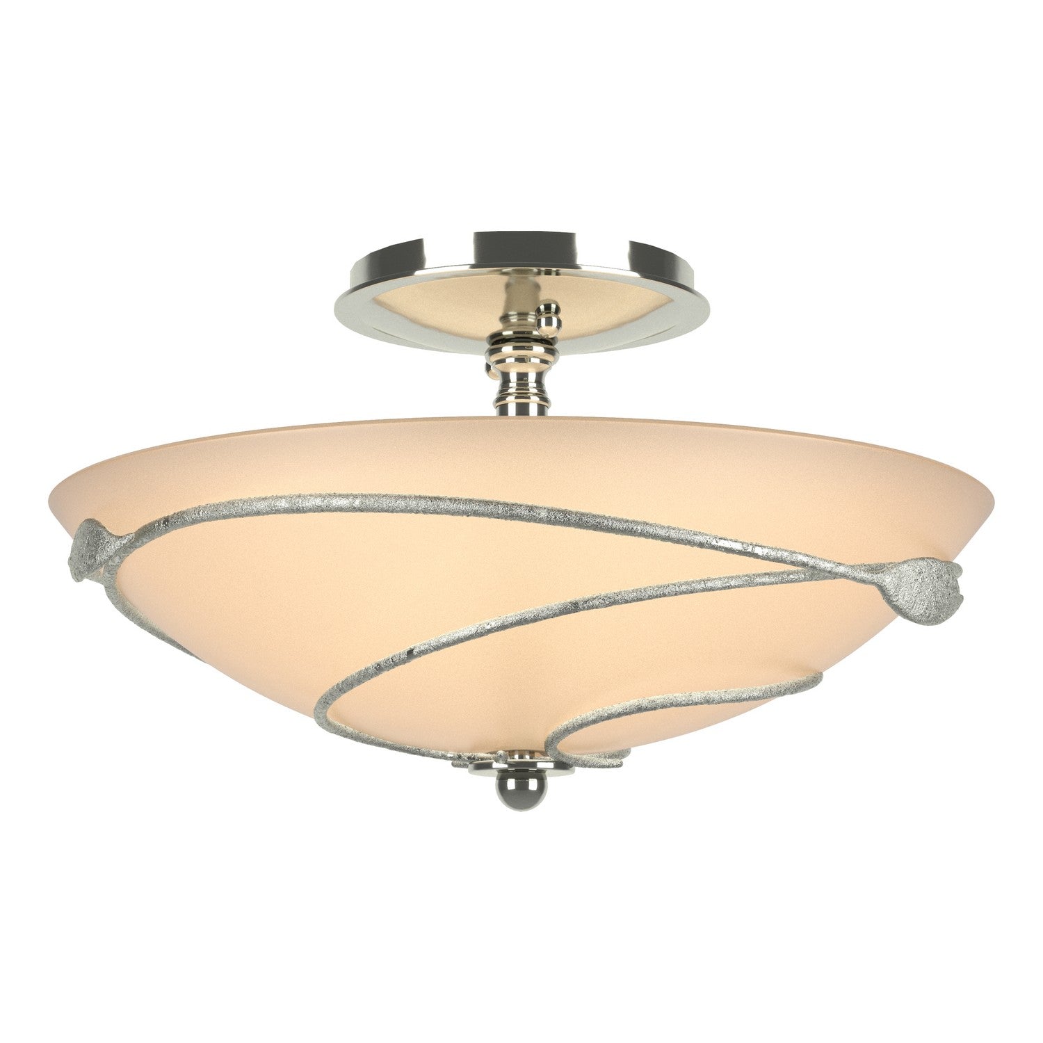 Hubbardton Forge - 126712-SKT-85-SS0048 - Two Light Semi-Flush Mount - Leaf - Sterling