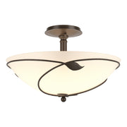 Hubbardton Forge - 126732-SKT-05-GG0052 - Three Light Semi-Flush Mount - Leaf - Bronze