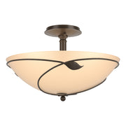 Hubbardton Forge - 126732-SKT-05-SS0052 - Three Light Semi-Flush Mount - Leaf - Bronze
