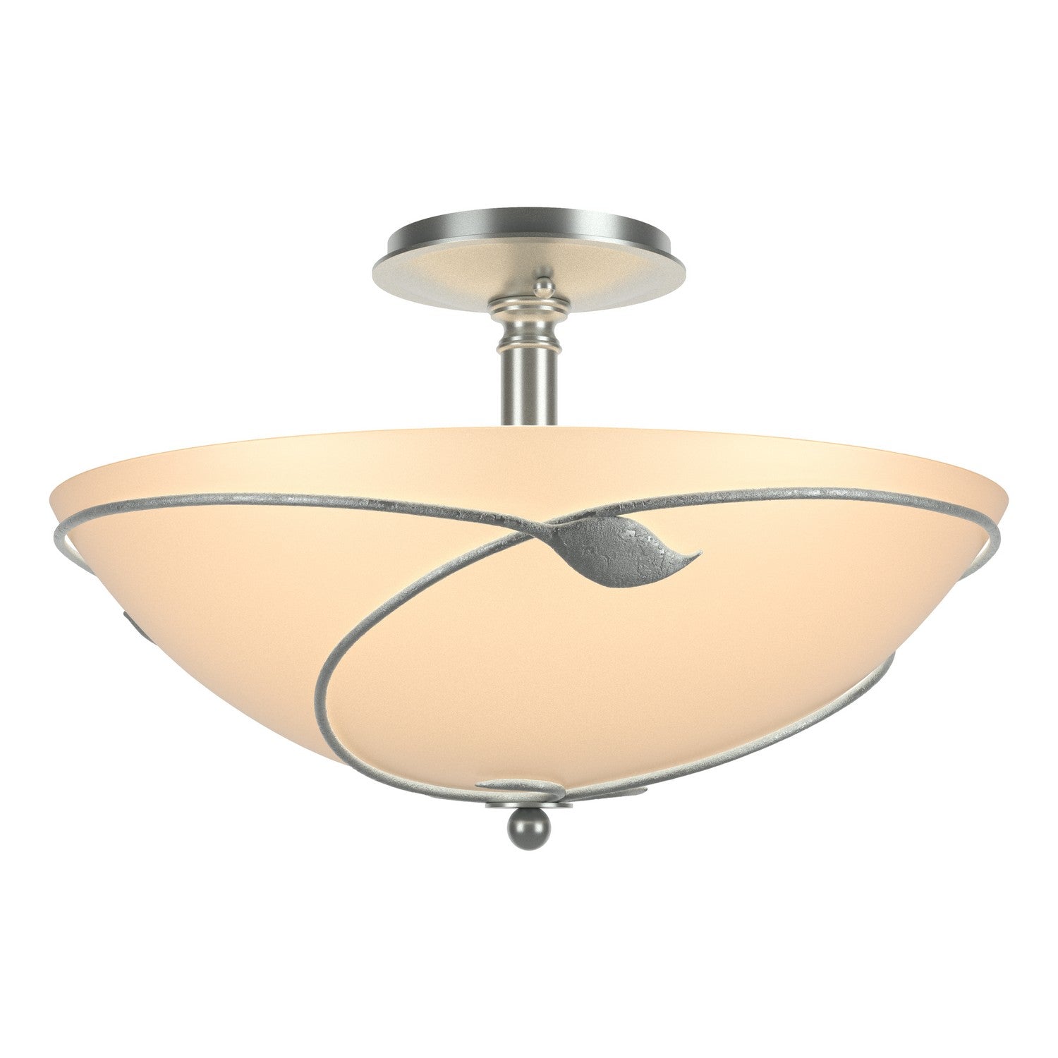 Hubbardton Forge - 126732-SKT-82-SS0052 - Three Light Semi-Flush Mount - Leaf - Vintage Platinum