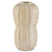 Currey and Company - 1200-0743 - Vase - Peanut Collection - Ivory/Brown