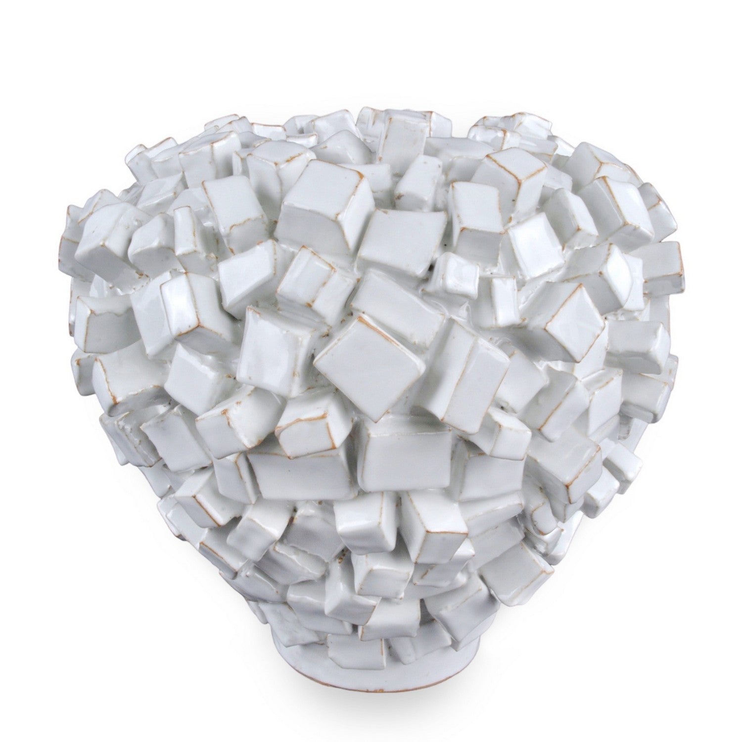 Currey and Company - 1200-0747 - Vase - Sugar Cube Collection - White