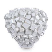 Currey and Company - 1200-0747 - Vase - Sugar Cube Collection - White