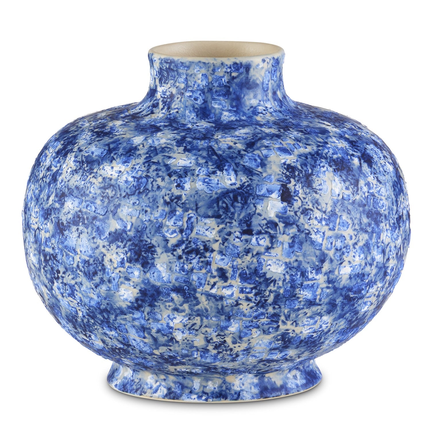 Currey and Company - 1200-0750 - Vase - Nixos Collection - Blue/White