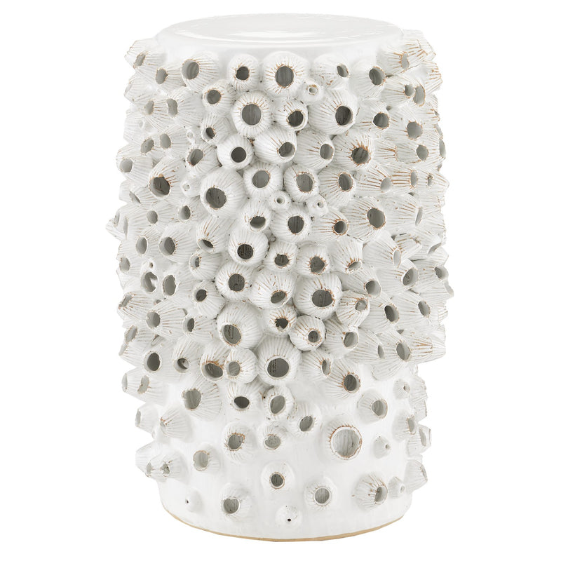 Currey and Company - 2000-0033 - Accent Table - Barnacle Collection - Antique White