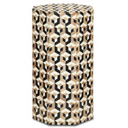 Currey and Company - 3000-0239 - Accent Table - Geo Collection - Natural/White/Black