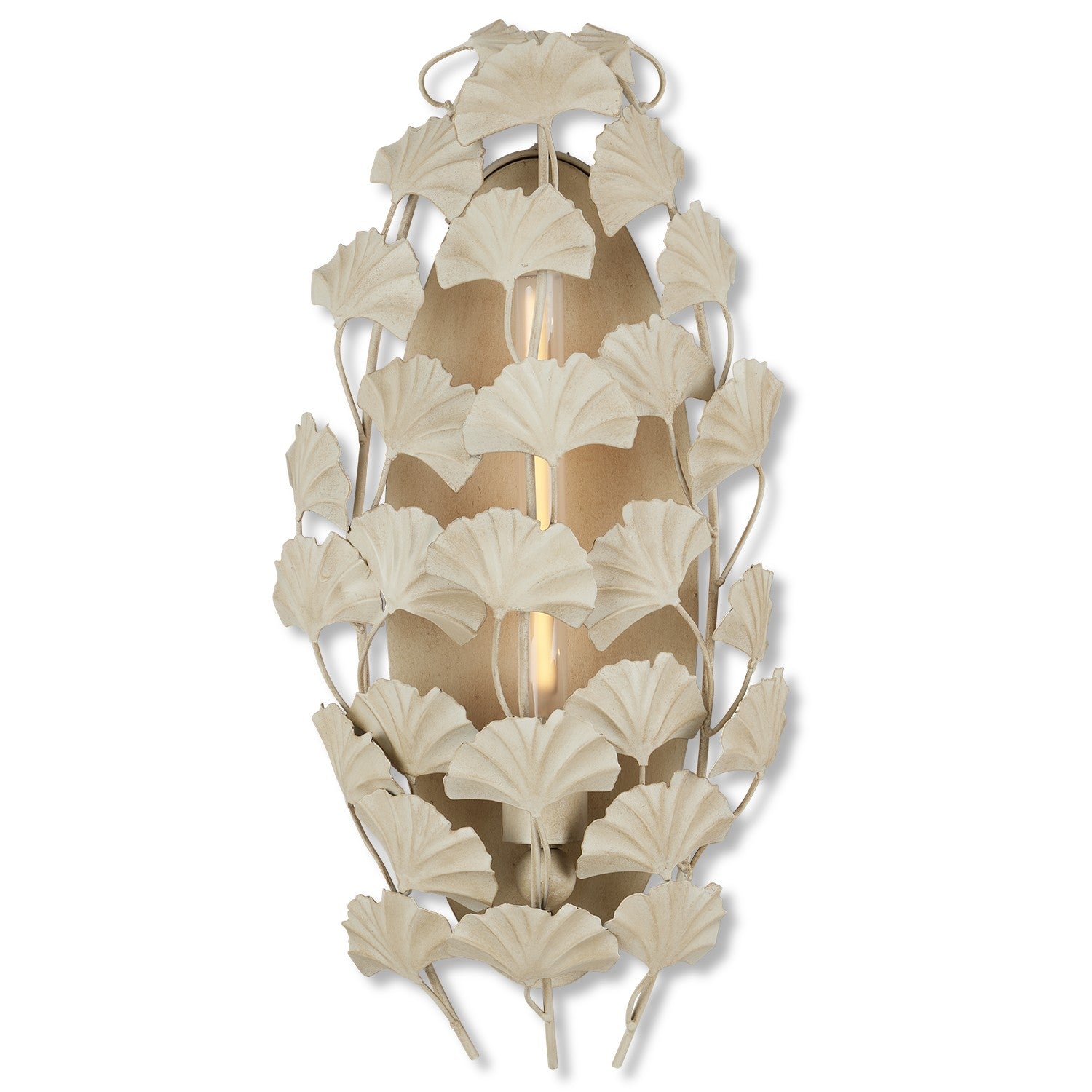Currey and Company - 5000-0230 - One Light Wall Sconce - Maidenhair Collection - Antique Pearl