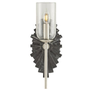 Currey and Company - 5800-0025 - One Light Wall Sconce - Benthos Collection - Black/Nickel/Clear