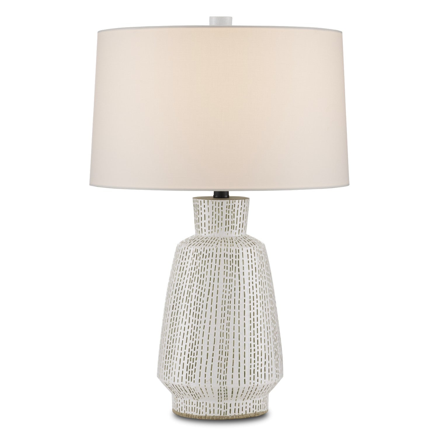 Currey and Company - 6000-0848 - One Light Table Lamp - Dash White Table Lamp - White/Green
