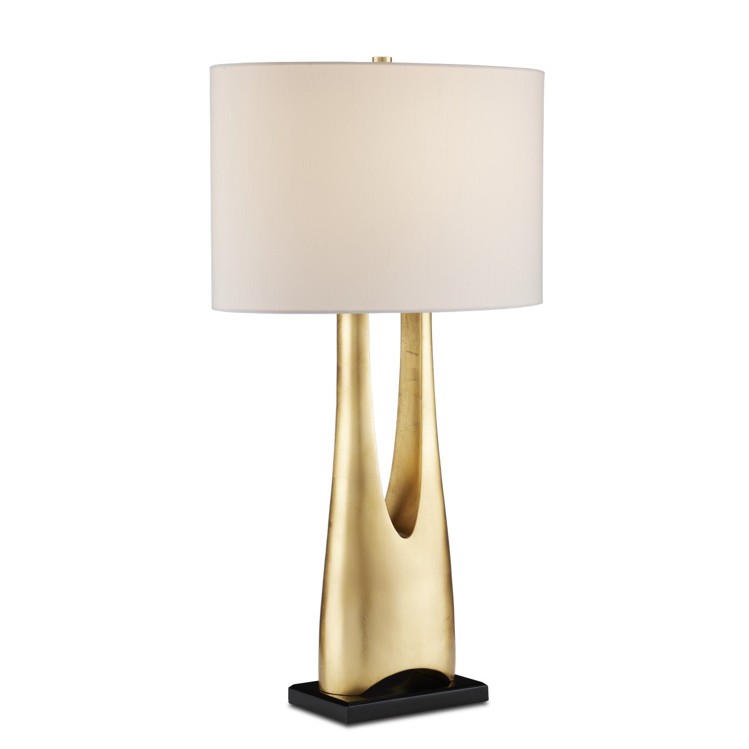 Currey and Company - 6000-0852 - One Light Table Lamp - La Porta Collection - Contemporary Gold Leaf/Black