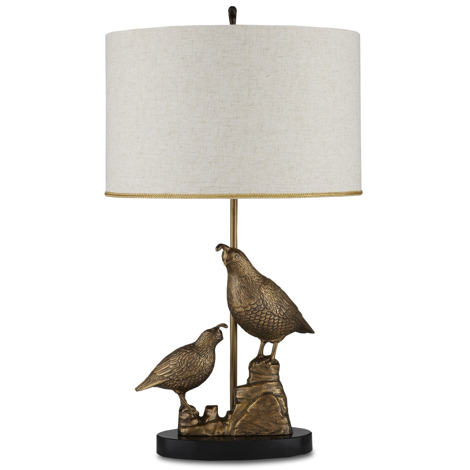 Currey and Company - 6000-0886 - One Light Table Lamp - Codorniz Brass Table Lamp - Antique Brass/Black