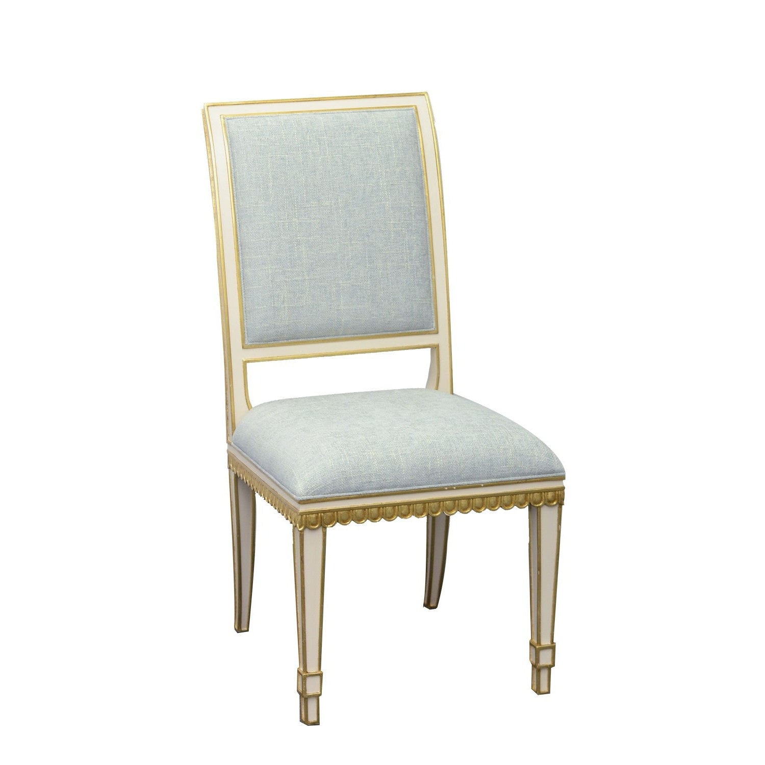 Currey and Company - 7000-0153 - Chair - Ines Collection - Ivory/Antique Gold