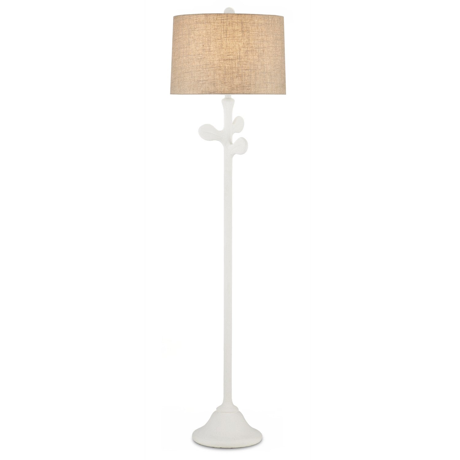 Currey and Company - 8000-0133 - One Light Floor Lamp - Charny Collection - Gesso White
