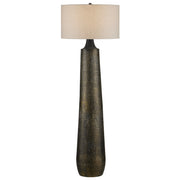 Currey and Company - 8000-0136 - One Light Floor Lamp - Brigadier Collection - Antique Brass/Black/Whitewash