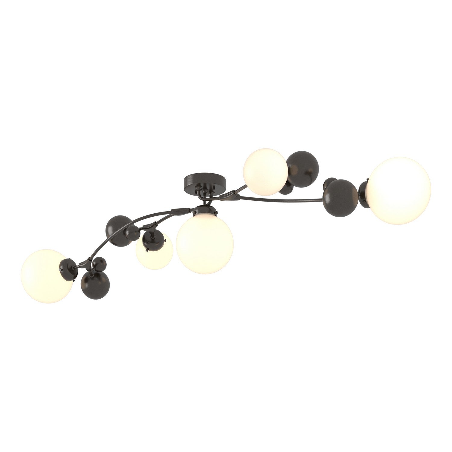 Hubbardton Forge - 128715-SKT-14-GG0639 - Five Light Semi-Flush Mount - Sprig - Oil Rubbed Bronze