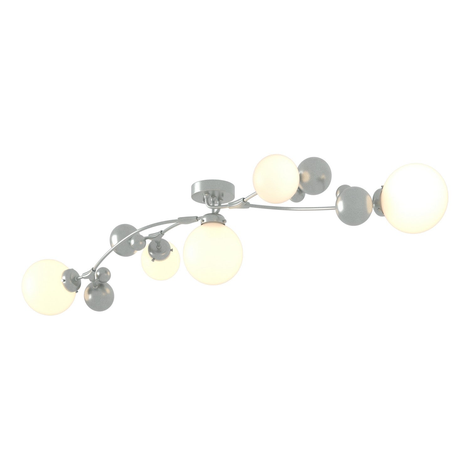 Hubbardton Forge - 128715-SKT-82-GG0639 - Five Light Semi-Flush Mount - Sprig - Vintage Platinum