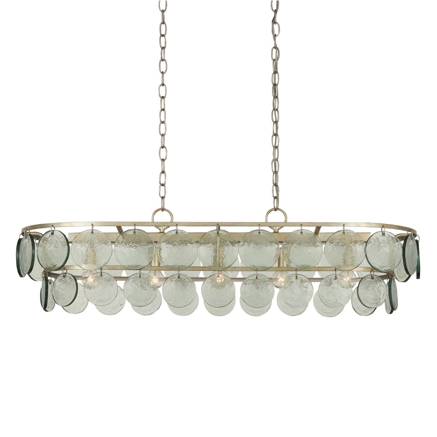 Currey and Company - 9000-0990 - Five Light Chandelier - Settat Chandelier - Silver Leaf/Clear