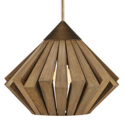 Currey and Company - 9000-0995 - One Light Pendant - Plunge Collection - Brass/Toffee