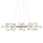 Currey and Company - 9000-0996 - 30 Light Chandelier - Chaldea Silver Chandelier - Contemporary Silver Leaf/Frosted