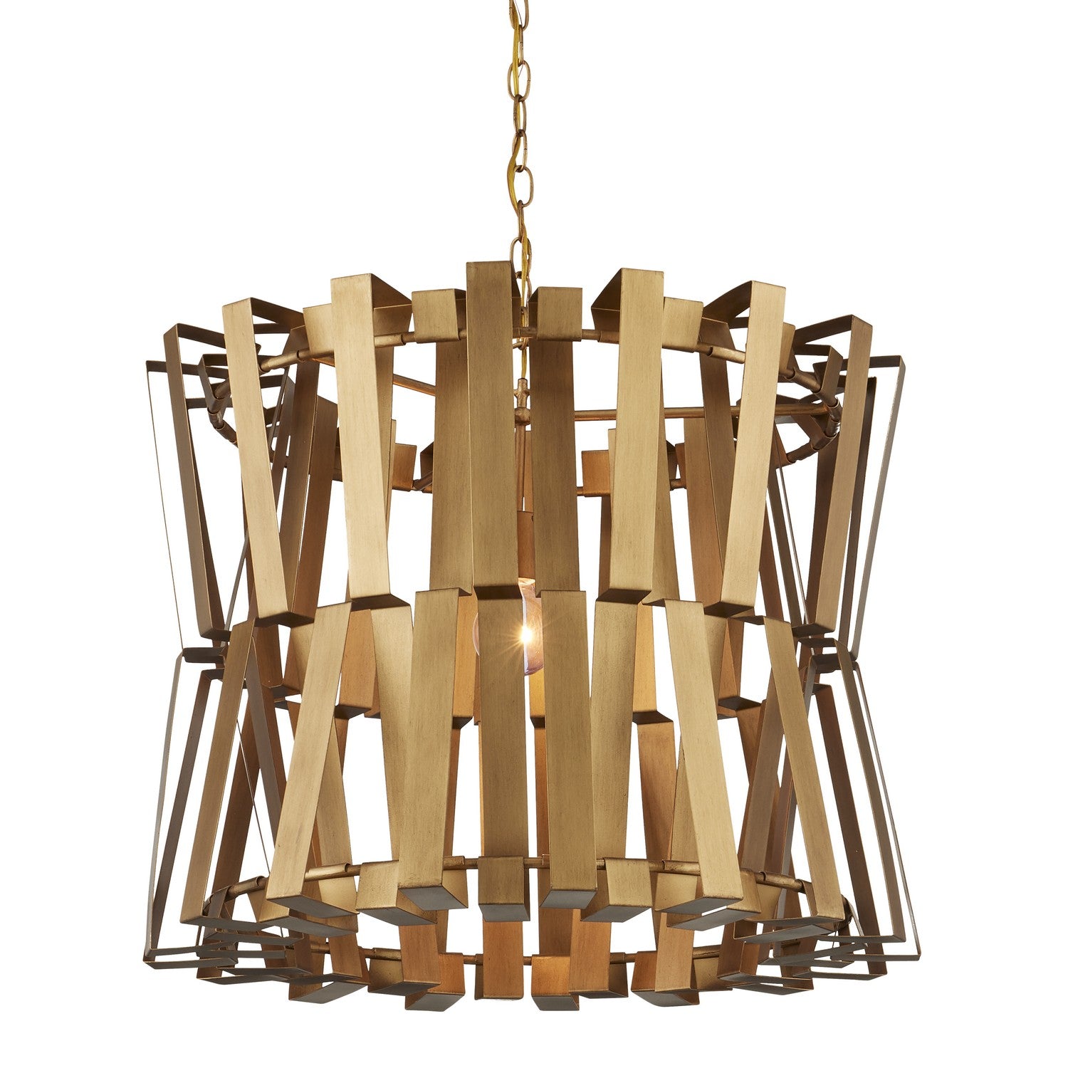 Currey and Company - 9000-1079 - One Light Chandelier - Chaconne Brass Chandelier - Brass