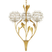 Currey and Company - 9000-1081 - Three Light Pendant - Dandelion Collection - Contemporary Silver Leaf/Silver/Contemporary Gold Leaf