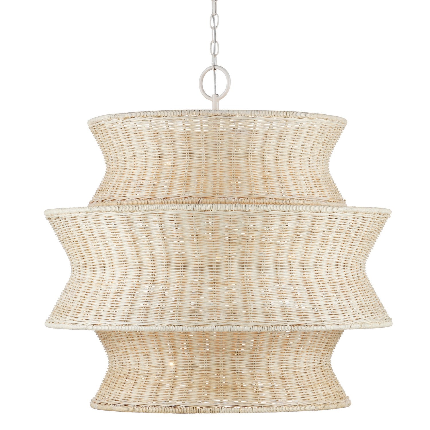 Currey and Company - 9000-1084 - Nine Light Chandelier - Phebe Collection - Bleached Natural/Vanilla