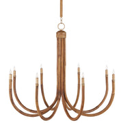 Currey and Company - 9000-1085 - Eight Light Chandelier - Samsara Chandelier - Natural/Saddle Tan