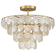 Currey and Company - 9000-1087 - One Light Semi-Flush Mount - Bon Vivant Collection - Natural/Gold
