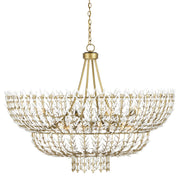 Currey and Company - 9000-1119 - 12 Light Chandelier - Magnum Opus Collection - Brass/White