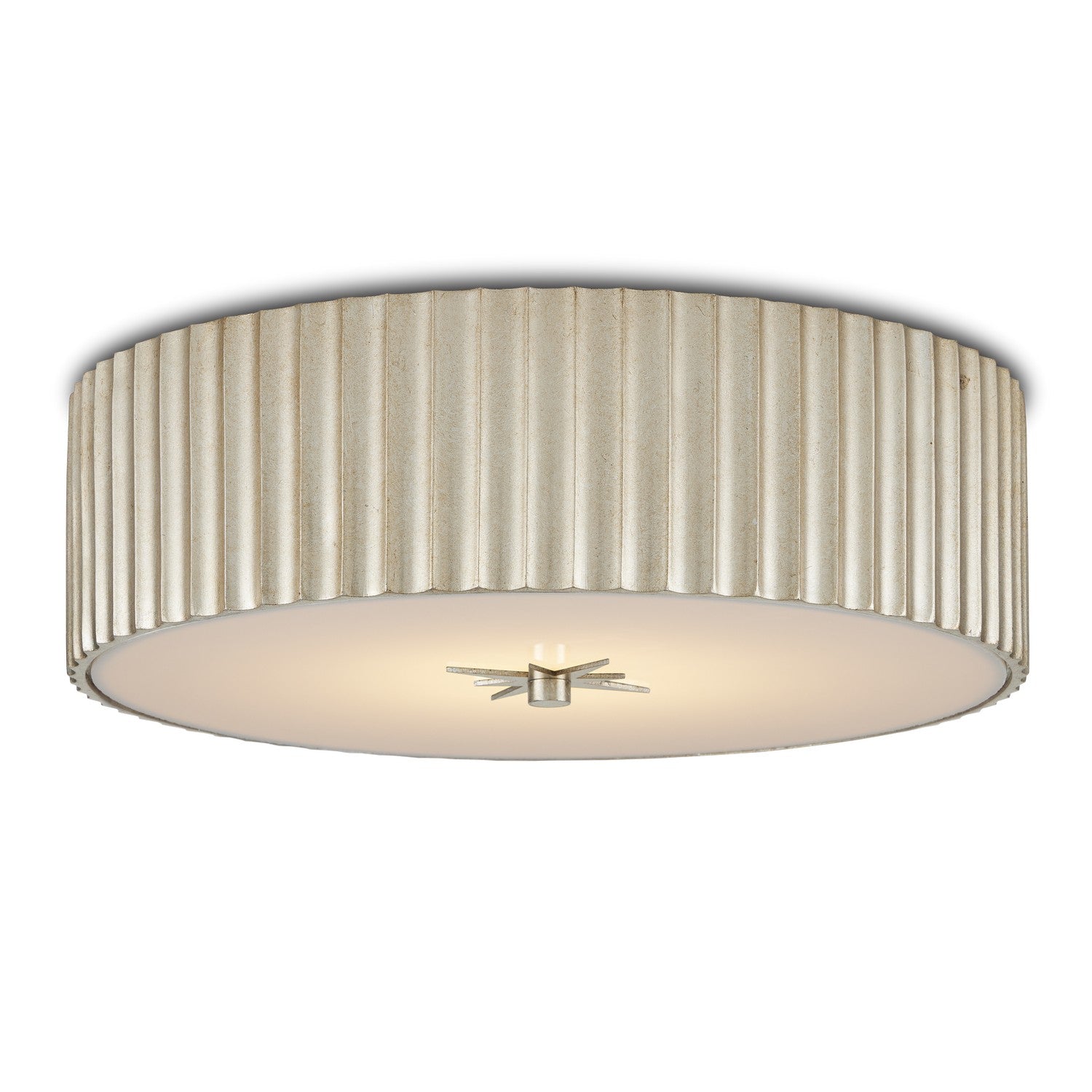 Currey and Company - 9999-0066 - One Light Flush Mount - Caravel Collection - Silver Leaf