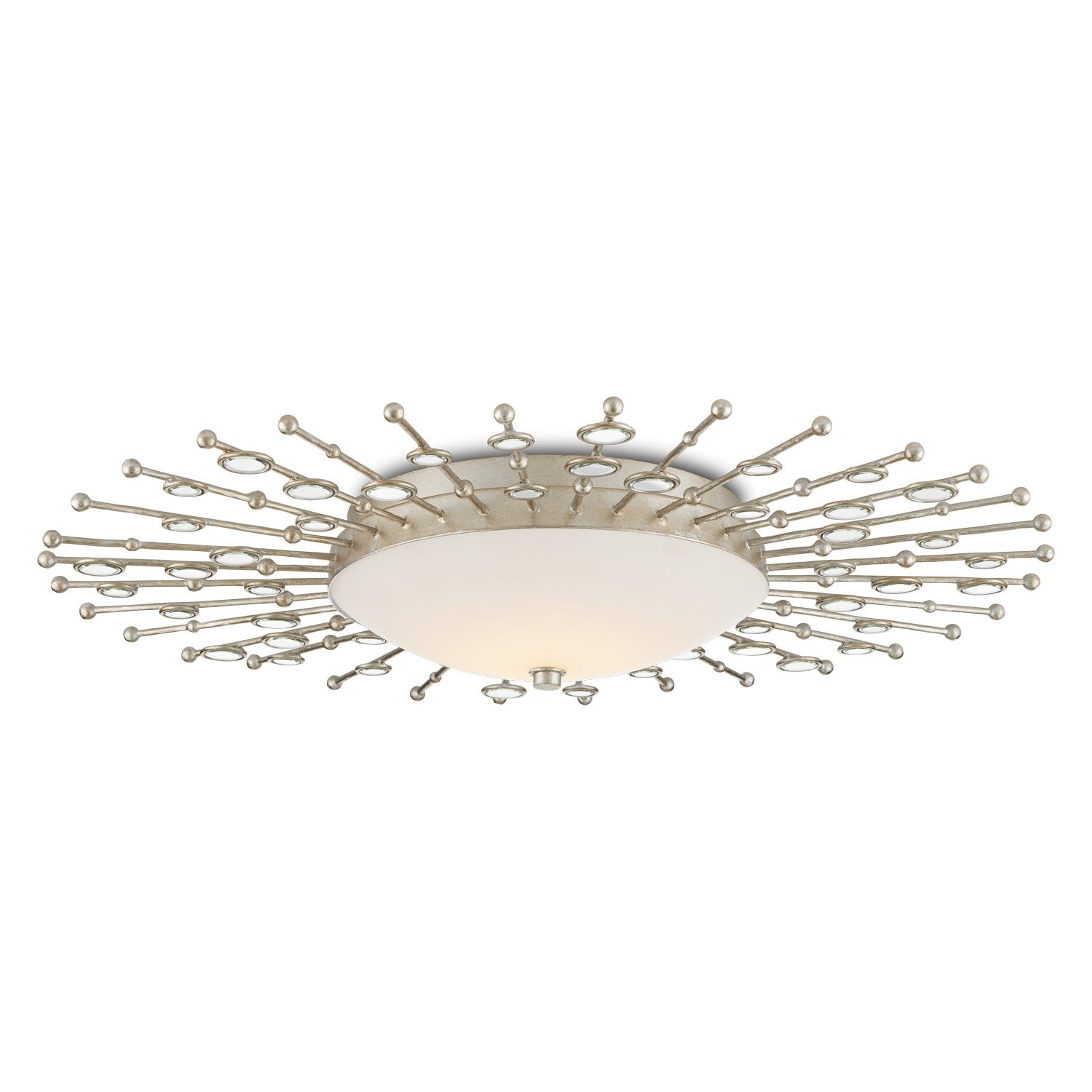 Currey and Company - 9999-0068 - One Light Flush Mount - Planisphere Silver Flush Mount - Silver Leaf