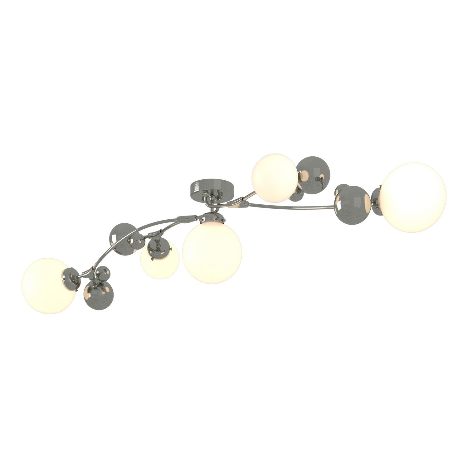 Hubbardton Forge - 128715-SKT-85-GG0639 - Five Light Semi-Flush Mount - Sprig - Sterling