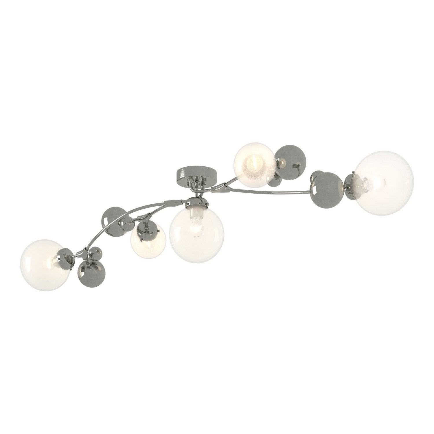 Hubbardton Forge - 128715-SKT-85-WF0639 - Five Light Semi-Flush Mount - Sprig - Sterling