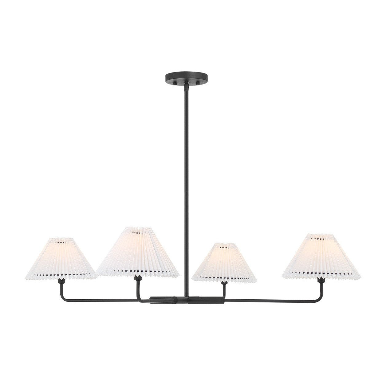 Meridian - M100121MBK - Four Light Chandelier - Matte Black