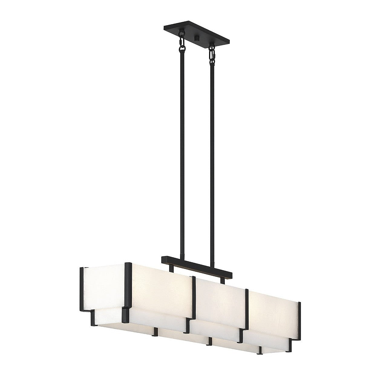 Savoy House - 1-2330-5-50 - Five Light Linear Chandelier - Orleans - Black Cashmere