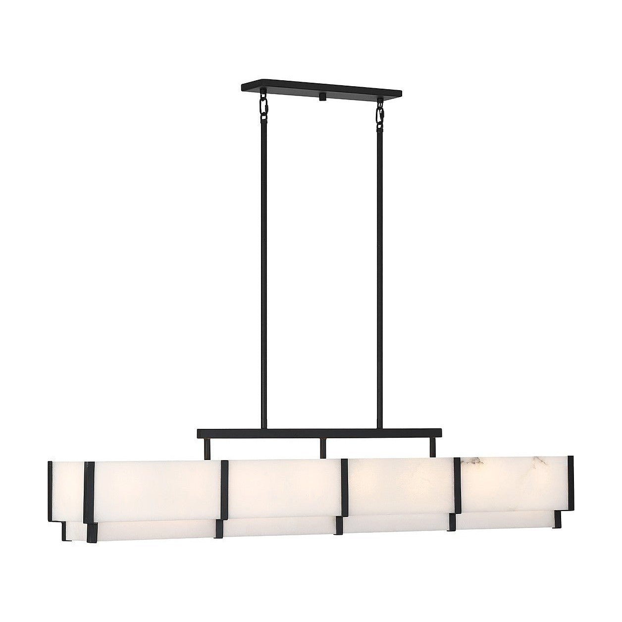 Savoy House - 1-2332-8-50 - Eight Light Linear Chandelier - Orleans - Black Cashmere