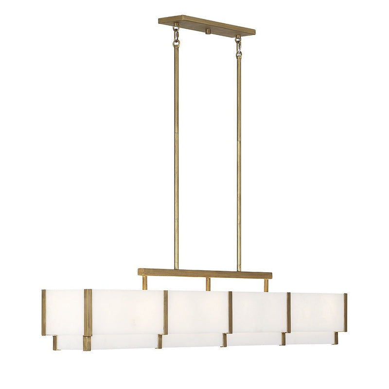 Savoy House - 1-2332-8-60 - Eight Light Linear Chandelier - Orleans - Distressed Gold