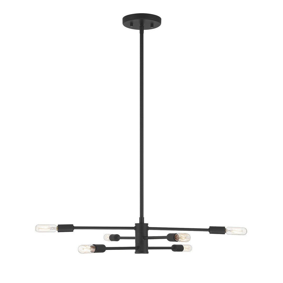 Savoy House - 1-7000-6-89 - Six Light Chandelier - Lyrique - Matte Black