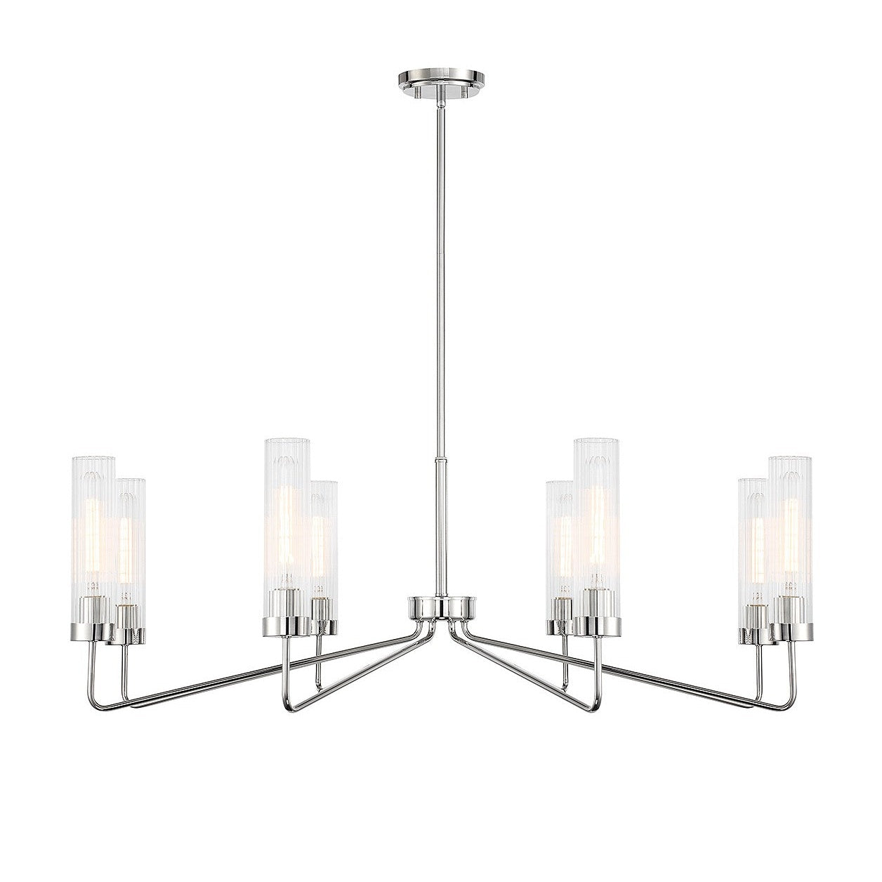 Savoy House - 1-8860-8-109 - Eight Light Chandelier - Baker - Polished Nickel