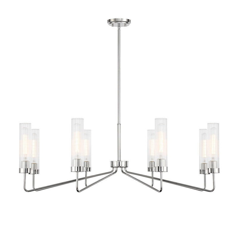 Savoy House - 1-8860-8-109 - Eight Light Chandelier - Baker - Polished Nickel