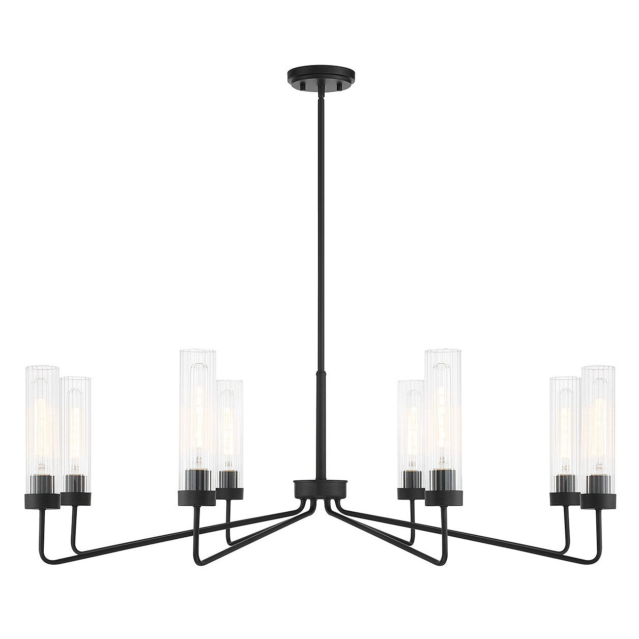 Savoy House - 1-8860-8-89 - Eight Light Chandelier - Baker - Matte Black