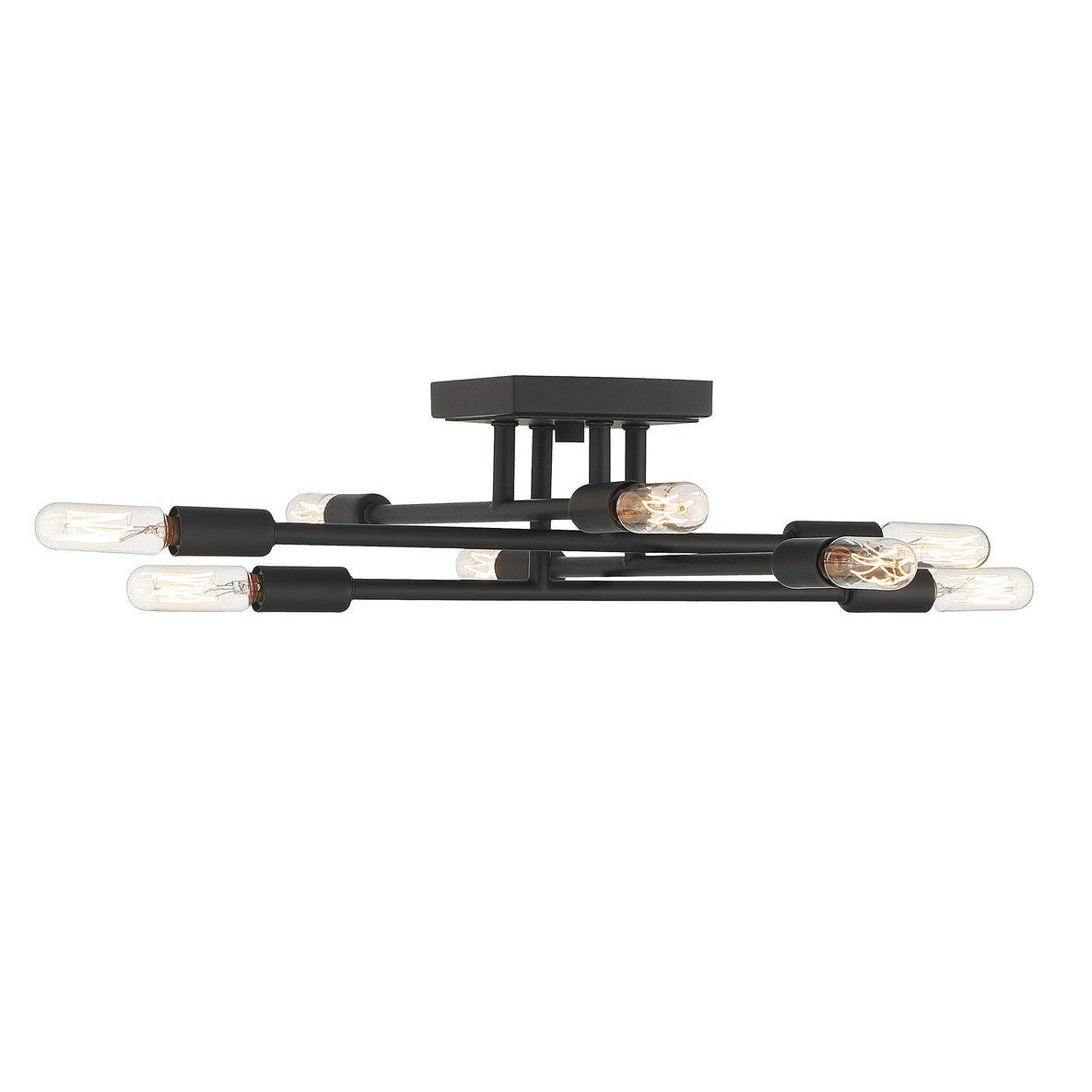 Savoy House - 6-7003-8-89 - Eight Light Semi-Flush Mount - Lyrique - Matte Black