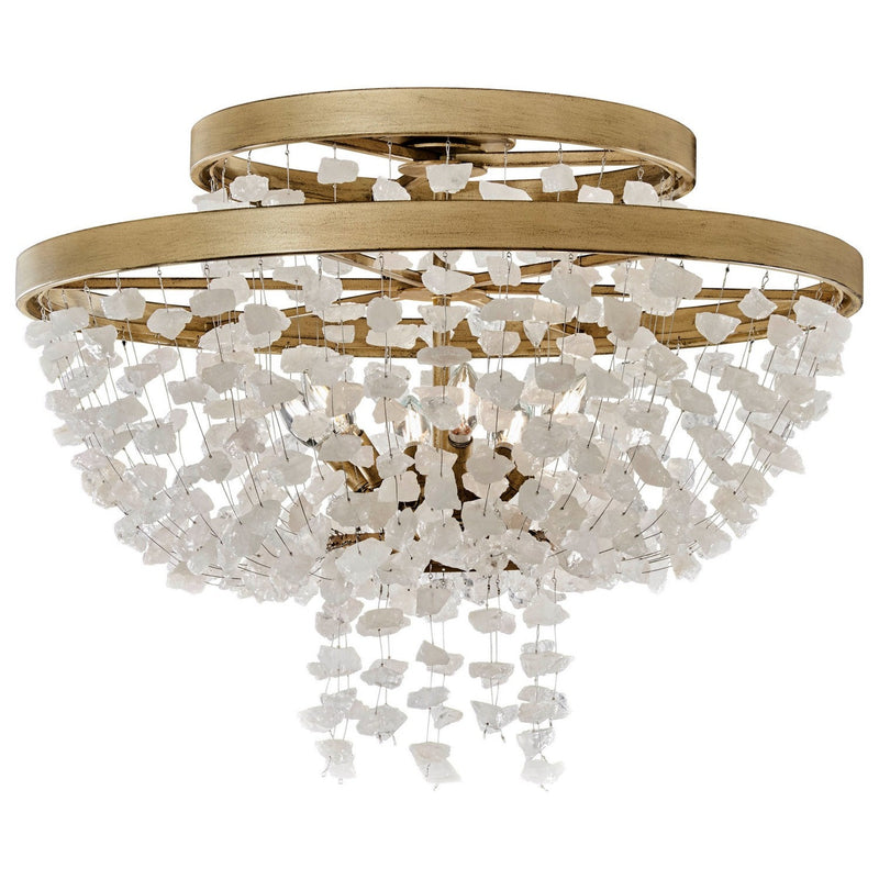 Metropolitan - N6896-898 - Six Light Flush Mount - Stonybrook - Harvest Gold (Painted)