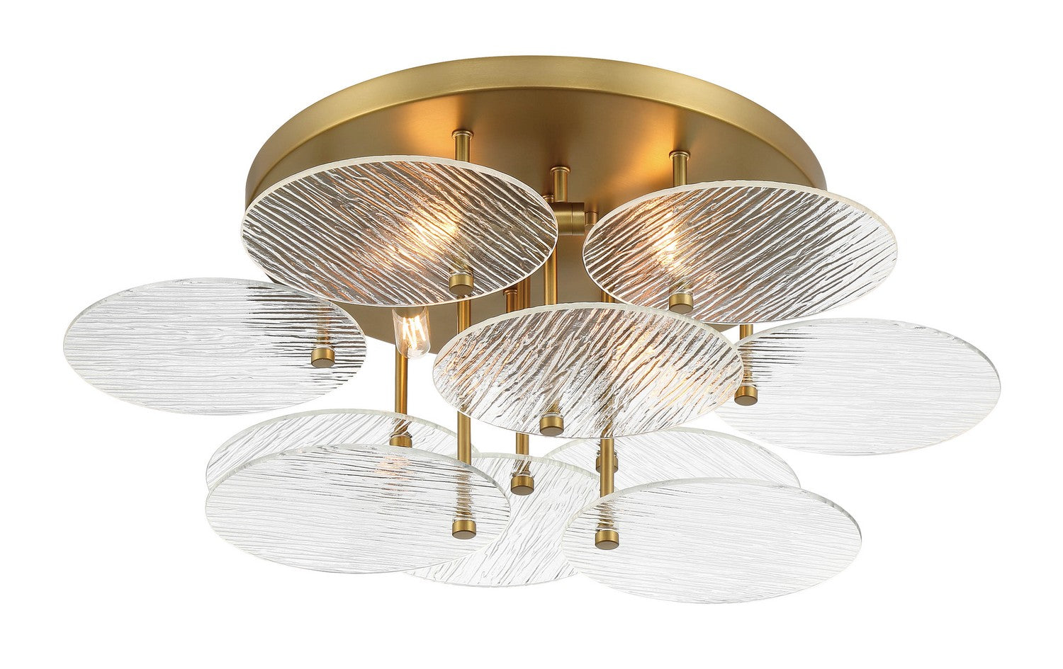Minka-Lavery - 1124-695 - Four Light Flush Mount - Artze - Soft Brass