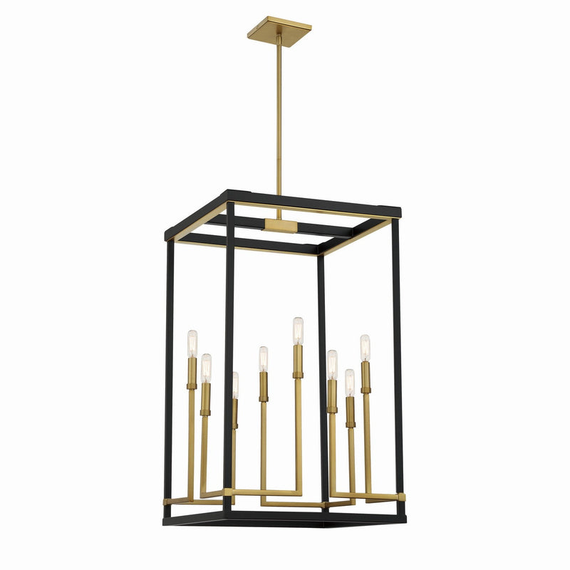 Minka-Lavery - 2117-726 - Eight Light Pendant - Union Estates - Coal And Soft Brass