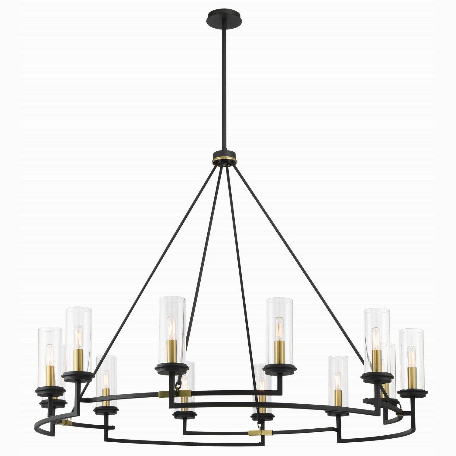 Minka-Lavery - 3207-781 - 12 Light Chandelier - Hillstone - Sand Coal & Soft Brass