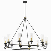 Minka-Lavery - 3207-781 - 12 Light Chandelier - Hillstone - Sand Coal & Soft Brass