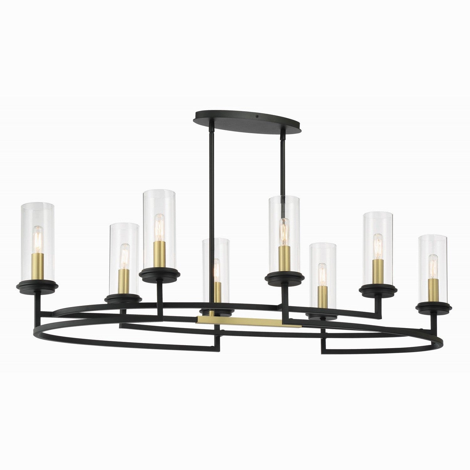 Minka-Lavery - 3208-781 - Eight Light Island Pendant - Hillstone - Sand Coal & Soft Brass